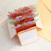 Cartão de Cumprimentos 3D para o Dia do Professor Escultura em Papel Artesanal Presente Cartão Pequeno Caixa 3D Floral Atacado Amazon