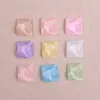 Resina Ondas de Agua Cuadradas Accesorios Pequeños Parches para Pasador DIY Materiales para Pendientes Cuentas Sueltas