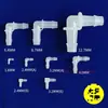 Conector de Codo de Plástico de Polipropileno PP con Púas para Manguera Transparente Mini Micro Curva de 90 Grados