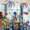 Globos de Fuegos Artificiales Coloridos Decoración de Escena de Cumpleaños Arreglo Atmósfera Dopamina Accesorios para Fiesta de Primer Cumpleaños Niño Niña