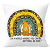 Almohada Logo Personalizado Amazon Funda de Almohada de Lino Cojín para Sofá o Mesita de Noche Girasol Funda de Almohada Impermeable Venta al por Mayor