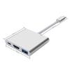Estação de Docking Três em Um Type-C para HDMI + USB 3.0 + Fonte de Alimentação PD Conversor para Laptop Estação de Docking 4K
