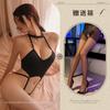 Ouvir à noite fragrância novo sexy lingerie sexy macacão terno halter aberto tentação livre role play 642