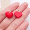 20 Estilos de Colgantes de Resina Roja Grande de Dibujos Animados de Manzana, Fresa, Cereza Accesorios DIY Colgantes para Llavero Collar