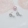 Accesorios de Joyería DIY Aretes de Diamante Micro-Incrustado Zircón Soporte Vacío Aretes Simples Accesorios de Aretes de Perlas