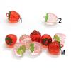 Acessórios de resina DIY simulação comida brincar Ins bonito tridimensional morango diy brincos pingente chaveiro bolsa jóias