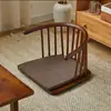 Silla con respaldo de tatami estilo japonés, madera maciza, sin patas, adecuada para apartamentos pequeños, balcones y ventanales; una silla de una sola persona, de asiento bajo, para uso doméstico