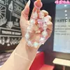 Nova Corrente de Celular com Pingente de Contas Brilhantes em Forma de Diamante, Pingente Feito à Mão com Contas, Enfeite para Pendurar no Carro, Pingente para Bolsa, Corrente de Celular para Menina