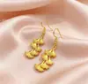 Nuevos Pendientes Dorados con Forma de Hoja de Ginkgo Estilo Chino para Mujer Pendientes Largos Retro de Alta Gama Lujo Ligero Estilo Antiguo Joyería Única para Oreja Venta al por Mayor