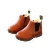 Nuevos Zapatos Infantiles Otoño/Invierno 2025 - Botines para Niños, Botas de Cuero Estilo Británico, Zapatos Individuales para Niñas, Estilo Retro, Botas tipo Martin para Niños Mayores