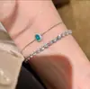 Pulsera de Plata de Ley S925 Huevo de Paloma Paraíba para Mujer, Moda de Alta Gama, Estilo para Viajes Diarios, Joyería Exquisita de Nicho Apilable