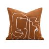 Almofada de Pelúcia Imitação de Pelo de Coelho, Almofada Horizontal para Cabeceira de Cama, Encosto para Quarto Modelo, Capa de Almofada para Sofá de Sala de Estar Nórdica, Estilo Nórdico