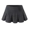 Saia xadrez plissada estilo colegial para mulheres, novo estilo coreano de outono, cintura alta, emagrecedora, linha A, curta