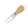 Cuchillo para Queso de Acero Inoxidable Spot Gadget Práctico Multifuncional de Cocina Cuchillo para Queso Madera de Acacia Cuchillo Burease Transfronterizo