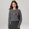 Novo Outono 100% Caxemira Pura Feminino Gola Redonda Crochê 3D Suéter Confortável Toque de Luxo Malha
