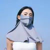 Mascarilla Protectora Solar de Seda de Hielo para Mujer en Verano, Máscara Protectora Solar 3D Estéreo para Cuello, Transpirable, Anti-UV, Alto Valor Estético
