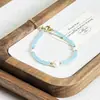 Collar de Acero de Titanio con Perlas Naturales para Mujer, Pequeño y Fresco, Cadena para Clavícula con Cuentas de Cristal, Collar Simple al por Mayor para Mujer