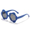Lluvia Gafas de Moda Irregulares para Niños con Flores Estilo Ins, un Imprescindible para el Uso al Aire Libre, Gafas de Sol con Protección Solar