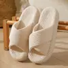Pantuflas Populares de Pana Cruzadas de Algodón para el Hogar de Mujer Venta al por Mayor Otoño Interior Adhesivas de Eva con Suela Gruesa de Algodón