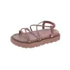 Zapatos de Mujer para Comercio Exterior de Amazon Estilo Hada Vacaciones en la Costa Sandalias Tailandesas para Mujer 2025 Zapatos de Plataforma de Verano
