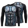 2026 Novo Traje de Compressão Esportiva Masculino Corrida Fitness Treinamento Sublimação Térmica Manga Longa Camada Base Roupa de Secagem Rápida Personalizado