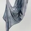Lenço longo versátil de seda com estampa digital aquarela Bali, mais vendido na primavera e no outono, xale fino e lenço de cabeça da moda