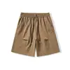 Pantalones cortos de seda helada de tacto frío estilo americano de secado rápido para hombre, pantalones cortos deportivos casuales finos de verano para exteriores, disponibles para venta al por mayor