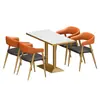 Sofa para Estande Comercial Restaurante Sobremesa Chá com Leite Lanchonete Loja de Salgados Restaurante de Fast Food Conjunto de Mesa e Cadeiras para Refeição Celebridade da Internet Luxo Leve
