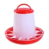 Alimentador de Plástico Grueso con Malla y Tapa Cubo de Alimentación Automática para Aves Equipo de Avicultura Cubo de Alimento
