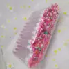 Pincel de mascara de tubo transparente de dibujos animados mezcla de colores mini de dibujos animados lindo independiente con tubo pincel de mascara de pestañas peine pequeño en stock