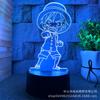 Amazon Productos Calientes Calientes Luz Nocturna 3D One Piece Atmósfera Creativa Luz de Regalo Negro Táctil Control Remoto