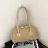 Bolso de Hombro de Cuero Mate Retro Nuevo 2026 para Mujer, Bolso de Mano Versátil, Bolso de Axila, Estilo Coreano, Diseño de Nicho Estilo Ins