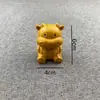 Adorno de Gato Curioso de Boj Lindo Animal Creativo Mini Juguete de Gato de Madera Pieza de Mano Regalo de Cumpleaños