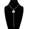 Cadena de Perlas Oceánicas de Venta Caliente Transfronteriza Europea y Americana Cadena para Clavícula de Mujer Colgante de Estrella de Mar y Concha Collar Multicapa Apilable Venta al por Mayor