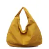 Bolsa de Bolinho de Massa de Grande Capacidade Transfronteiriça para Mulheres, Novo Estilo, Cor Sólida Simples, Bolsa de Ombro Estilo Preguiçoso, Bolsa de Tecido Casual para Trabalho, Compras
