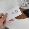 Brincos de Agulha de Prata S925 com Diamantes, Design de Rosto Sorridente Vazado, Presilhas de Orelha Fofas e Exquisitas, Acessórios de Orelha 589X