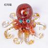 Grava de Cristal Natural Gota de Resina Pulpo Artesanías de Resina Escritorio para Hogar Oficina Adornos de Pulpo Calamar