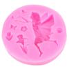 Asas de Anjo Menina Fada das Flores Molde de Silicone Flor Flip Açúcar Chocolate Molde Decorativo para Assar