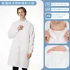 Batas blancas de laboratorio, hechas de mezcla de poliéster y algodón, para uso en farmacias y fábricas de alimentos; disponible en versiones de manga larga y corta; adecuado para médicos y enfermeras; se puede personalizar con logotipos impresos