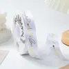 Empaque de Flores Estampado en Caliente Cinta de Poliéster Caja de Regalo para Pastel Cinta Decorativa Moño Accesorios Materiales Florales DIY