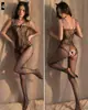 Medias de Malla Sexy Talla Grande para Mujer Body con Cortes Lencería Divertida Nuevo 2023 Popular Estilo Caliente Negro