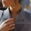 Nuevo Modelo Xiaojia Versión Alta Cubo de Hielo Cubo de Hielo Collar Grueso Chapado en Oro V Panal con Diamante Geométrico Cuadrado Pequeño Cadena para Clavícula
