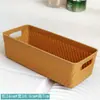 Caja de almacenamiento de cajón caja de acabado para cosméticos cesta de almacenamiento de plástico caja rectangular larga para productos de cuidado de la piel caja rectangular pequeña para mesa