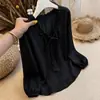 Blusa con volantes de estilo otoñal, elegante y a la moda para mujer, adelgazante, versátil y rejuvenecedora, top de manga larga, nuevo diseño de estilo francés