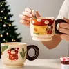 Taza de Cerámica Linda Retro Personalizada para Niños y Niñas para Beber Agua Leche Desayuno Dibujos Animados Creativa de Alto Valor