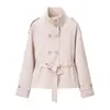 Ins estilo europeu e americano transfronteiriço 2026 nova moda elegante Amazon feminino atacado para o trabalho trench coat de abotoamento duplo