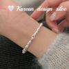 Corea del Sur ins Blogger con Joyería de Mano Simple Plata Esterlina S925 Nudo Enrollado Diseño de Nicho Distintivo Pulsera para Mujeres