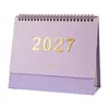 Calendário de Mesa 2027 Estilo Cartoon Laser, Adorno de Calendário Fofo para Check-in na Mesa do Escritório, Calendário de Mesa Personalizável para Empresas