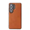 Aplicável para Capa de Celular Samsung S26 Ultra Galaxy S25P Carregamento Sem Fio MagSafe Capa de Couro Magnética para Carro