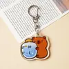 Llavero Colgante de Capibara de Acrílico de Dibujos Animados de Doble Cara Accesorio Decorativo Regalo Juguete Regalo de Negocios